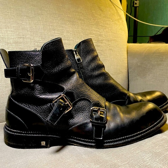 Louis Vuitton men's boots ( little use ) in black leather - size 10 - Picture 4 of 6